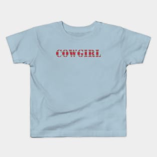 Cowgirl Striped Kids T-Shirt